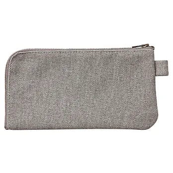 [MUJI 無印良品]帆布平型筆袋/灰