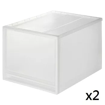 [MUJI 無印良品]PP收納盒/深/2入