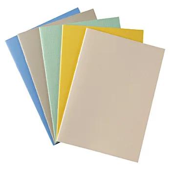 [MUJI 無印良品]布纖端材筆記本/A5.虛眼.5冊入.5色