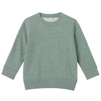 [MUJI 無印良品]幼兒有機棉混柔軟裏毛圓領衫80綠色
