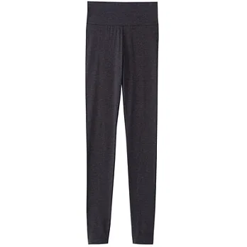 [MUJI 無印良品]女棉混羊毛彈性保暖高腰十四分緊身褲XL深灰