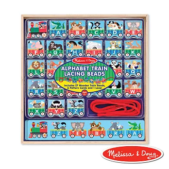 【美國瑪莉莎 Melissa ＆ Doug】 穿繩字母火車