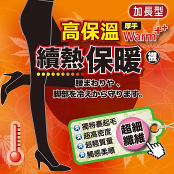 《瑪榭》厚地裏起毛續熱保暖褲襪 - 全長款L                             黑