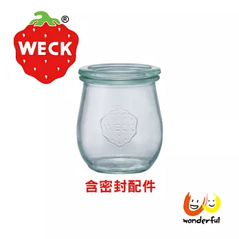 德國Weck 762玻璃罐附玻璃蓋與密封配件 Tulip Jar 220ml 單瓶裝