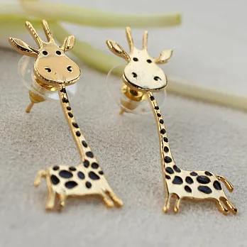 長頸鹿耳針式耳環‧親愛的DEAR DEER