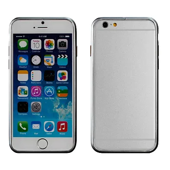 【BIEN】iPhone 6 Plus 經典圓弧梅花扣金屬保護邊框 (銀)