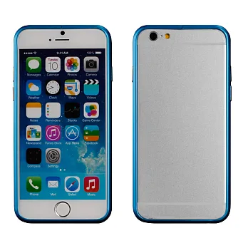 【BIEN】iPhone 6 Plus 經典圓弧梅花扣金屬保護邊框 (粉藍)
