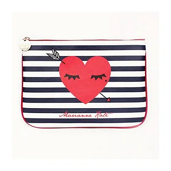 Marianne Kate 自我風格系列 手拿包(中)藍色條紋
