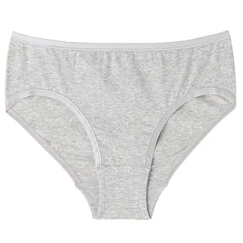 [MUJI 無印良品]女有機棉混彈性無側縫高腰內褲S灰色