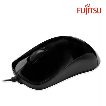FUJITSU富士通USB有線光學滑鼠QH300(黑) 黑