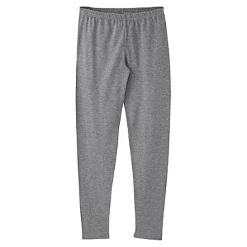 [MUJI 無印良品]女棉混彈性天竺全長緊身褲L雜灰