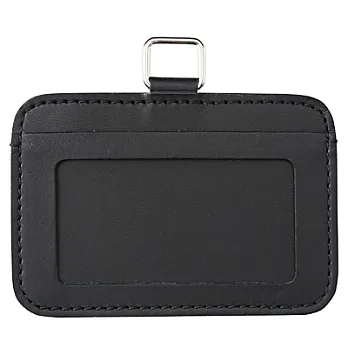 [MUJI 無印良品]滑革證件夾/黑色