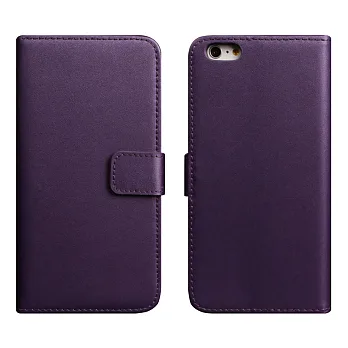 【BIEN】iPhone 6 平紋真皮可立皮套 (紫)