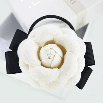 【PinkyPinky Boutique】甜美山茶花髮束(白色)