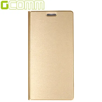 GCOMM Galaxy S6 5.1＂Metalic Texture 金屬質感拉絲紋超纖皮套香檳金