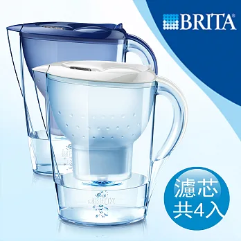 德國BRITA 馬利拉3.5L記憶型濾水壺+MAXTRA 濾芯三支 (共四支濾芯組合)白色