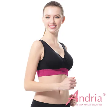 【Andria安卓亞】超輕感美胸無痕內衣XS黑x桃