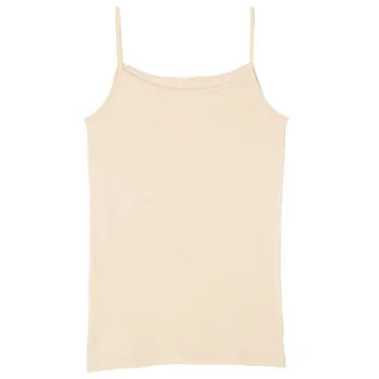 [MUJI 無印良品]女棉質(抗菌防臭)涼感細肩帶S淺米