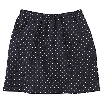 [MUJI 無印良品]兒童有機棉混每日兒童服短裙110深藍紋樣