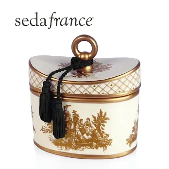 Seda France 香氛蠟燭 經典印花陶瓷蠟燭罐 -海鹽