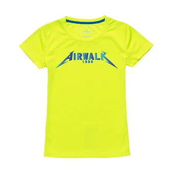 【美國AIRWALK】追風急速吸濕排汗圓領TL螢黃