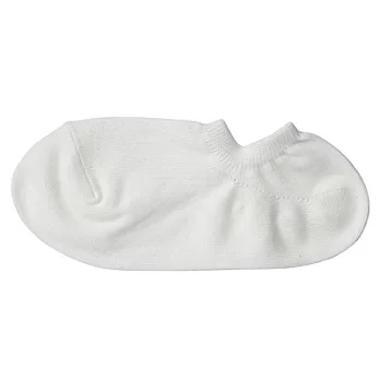 [MUJI 無印良品]女棉混天竺淺口直角襪柔白23~25cm