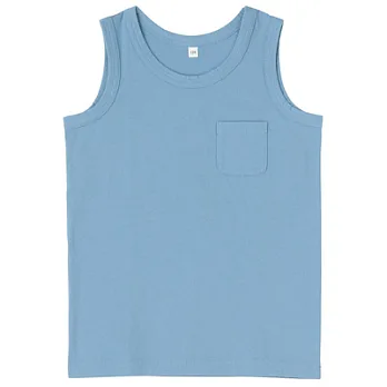 [MUJI 無印良品]兒童有機棉每日兒童服坦克背心110淡藍