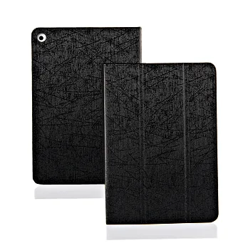 炫彩 Nokia N1 三折立式側翻皮套(附保貼)-黑色