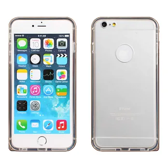 【BIEN】iPhone 6 Plus 簡約圓弧海馬扣雙料保護邊框 (金)