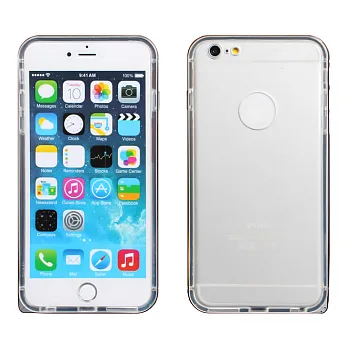 【BIEN】iPhone 6 Plus 簡約圓弧海馬扣雙料保護邊框 (銀)