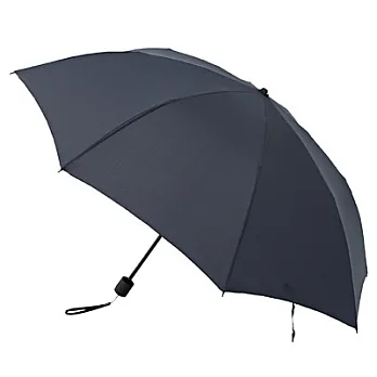 [MUJI 無印良品]聚酯纖維附雙面按扣兩用折傘深藍深藍