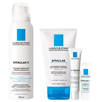 LA ROCHE-POSAY理膚寶水 青春舒緩潔顏慕斯組
