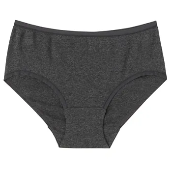 [MUJI 無印良品]女有機棉針織無側縫低腰內褲XL墨灰