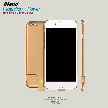 iNeno - iPhone6 Plus 專用超薄背蓋式隱形電源尊爵金