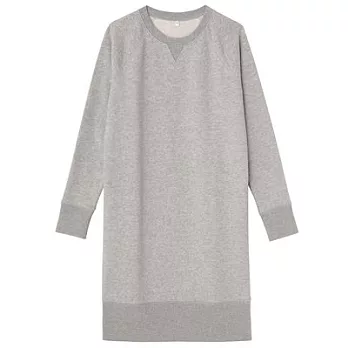 [MUJI 無印良品]女有機棉裏毛洋裝S淺灰