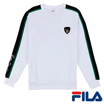FILA男仕簡約吸排上衣(1TEO-5429-WT)M純淨白