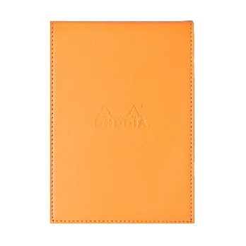 【Rhodia】Boutique_N°13皮套筆記本(方眼/白內頁)(橘)(A6)