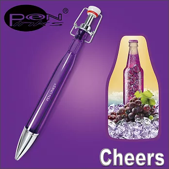 歐洲＂乾杯Cheers＂ 啤酒原子筆 + 便條紙(紫葡萄)