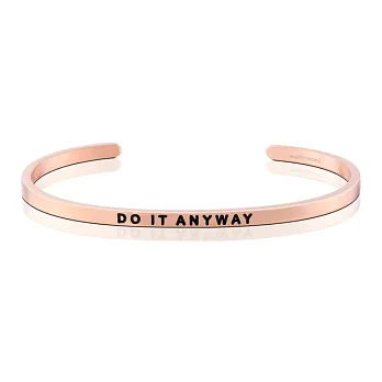 MANTRABAND 手環 DO IT ANYWAY 不管怎樣 做就對了 玫瑰金 附原廠盒