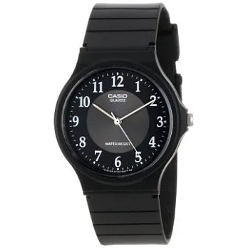卡西歐 / MQ-24-1B3 / 復古新味‧簡潔復刻銀雙圈腕錶_黑面