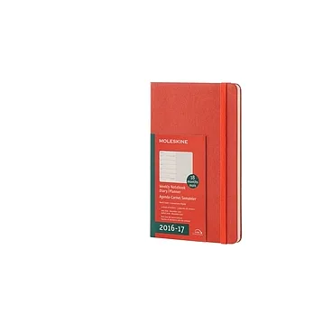 MOLESKINE 日程系列/2016-17年18M週記本/13*21/大型LARGE/橙