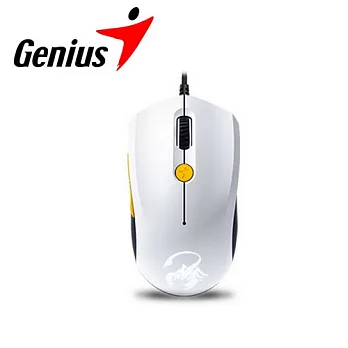 Genius 昆盈 GX Scorpion殺人蠍 電競光學滑鼠 經典白x橘側鍵 M6-600(WHO)