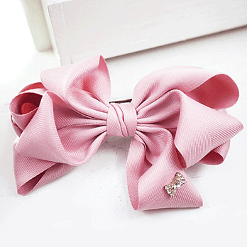 【PinkyPinky Boutique】甜美大蝴蝶結髮夾(粉紅色)