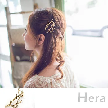 【Hera】赫拉 復古森林系樹枝邊夾/髮夾/一字夾-兩色(金色)
