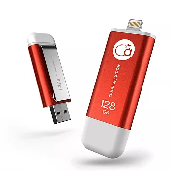 ADAM iKlips 蘋果iOS USB3.1 極速雙向隨身碟 128GB紅