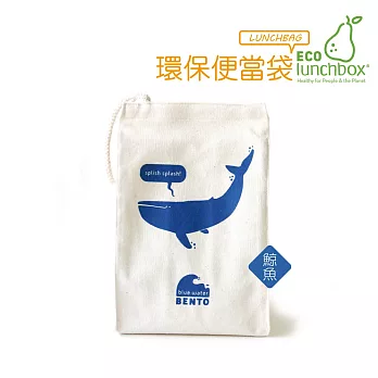 美國ECOlunchbox自然棉環保便當袋(鯨魚)