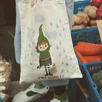 雙手牌 綠郵精托特包