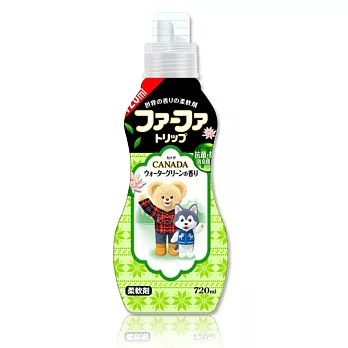 日本fafa熊濃縮衣物柔軟精-加拿大水靈綠香720ml