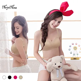 【Naya Nina】蕾絲美胸無鋼圈運動內衣S-L(膚)S膚