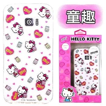 【Hello Kitty】Samsung Galaxy S7 edge 5.5吋 / G935F 彩繪空壓手機殼童趣